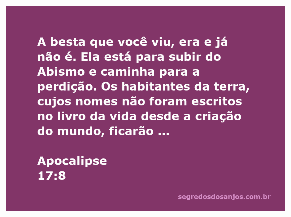 Imagem que representa a besta descrita em Apocalipse 17:8, simbolizando a dualidade de sua existência.
