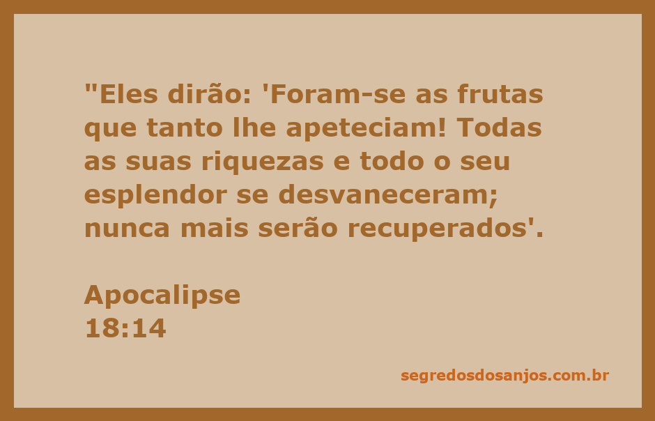 Imagem representando a perda das riquezas e esplendor descritos em Apocalipse 18:14.