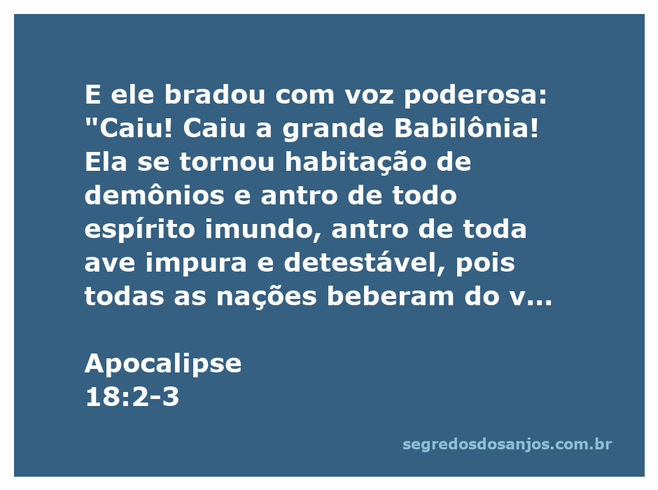 Imagem representativa da queda da Babilônia, simbolizando a condenação e a imundície espiritual descritas em Apocalipse 18:2-3.