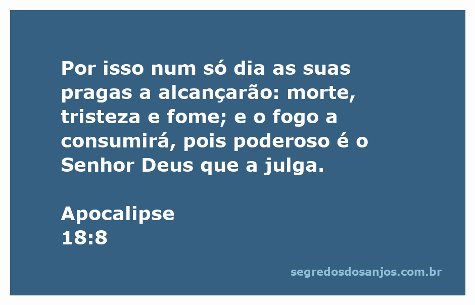 Imagem representativa das pragas e juízos de Deus conforme Apocalipse 18:8, simbolizando morte, tristeza, fome e fogo.