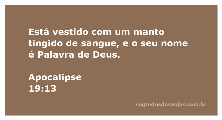 Imagem de Jesus Cristo vestido com um manto tingido de sangue, representando a Palavra de Deus conforme Apocalipse 19:13.