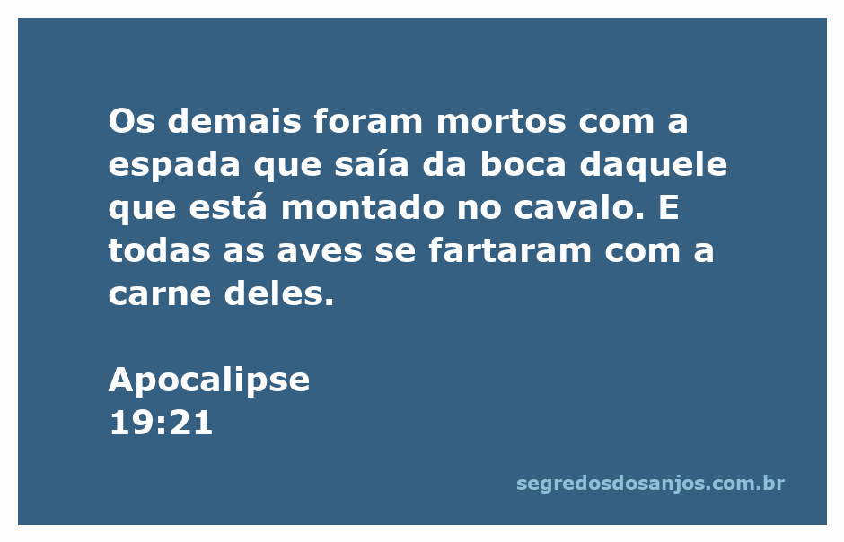 Imagem representativa da batalha final em Apocalipse 19:21, mostrando um cavaleiro empunhando uma espada e aves se alimentando.