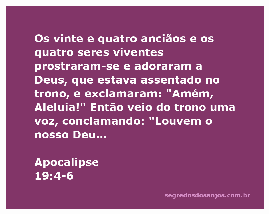Imagem dos vinte e quatro anciãos e quatro seres viventes adorando a Deus no trono, simbolizando louvor e reverência.