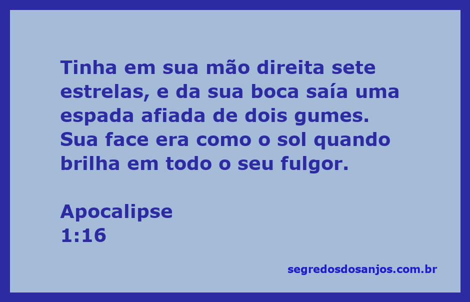 Imagem de Cristo segurando sete estrelas, com espada afiada saindo de sua boca e rosto brilhante como o sol.