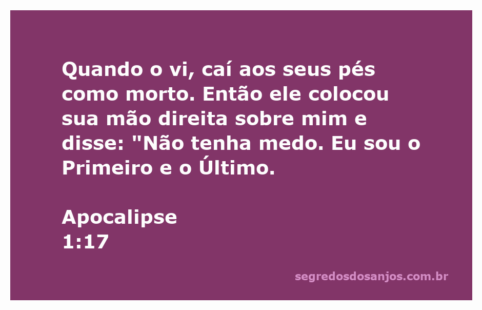 Imagem representando a visão de João no Apocalipse, mostrando a reverência e o conforto que recebeu.