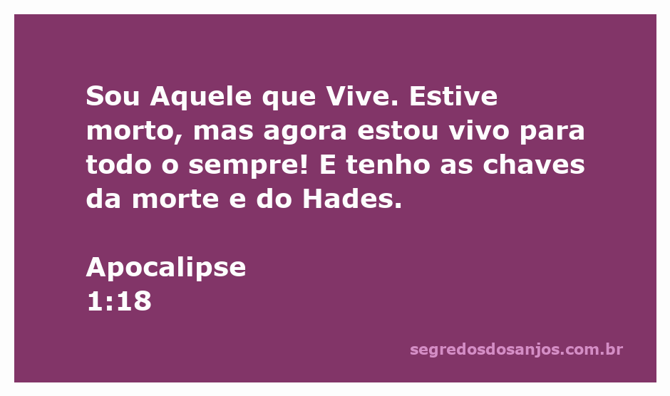 Imagem representativa de Apocalipse 1:18, destacando a ressurreição e a vida eterna.
