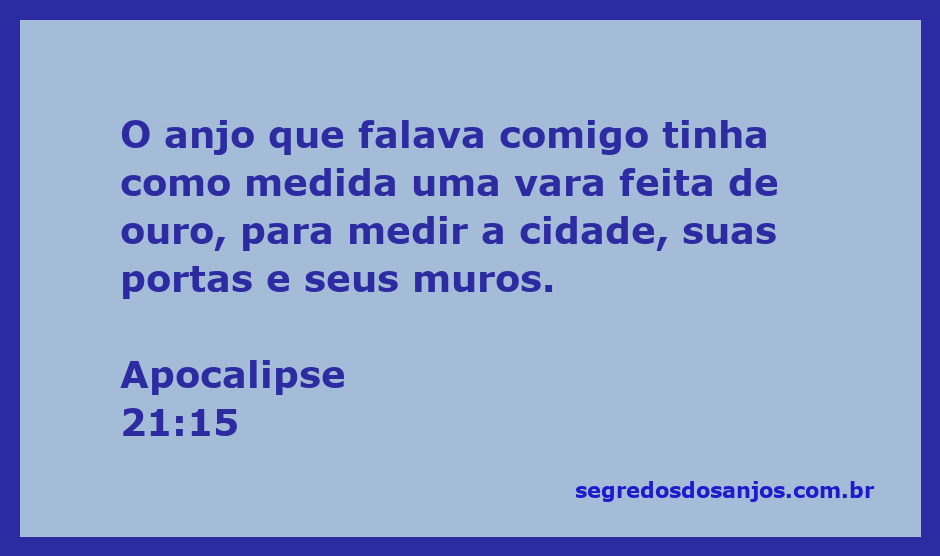 Anjo medindo a cidade celestial com uma vara de ouro, representando a passagem de Apocalipse 21:15.