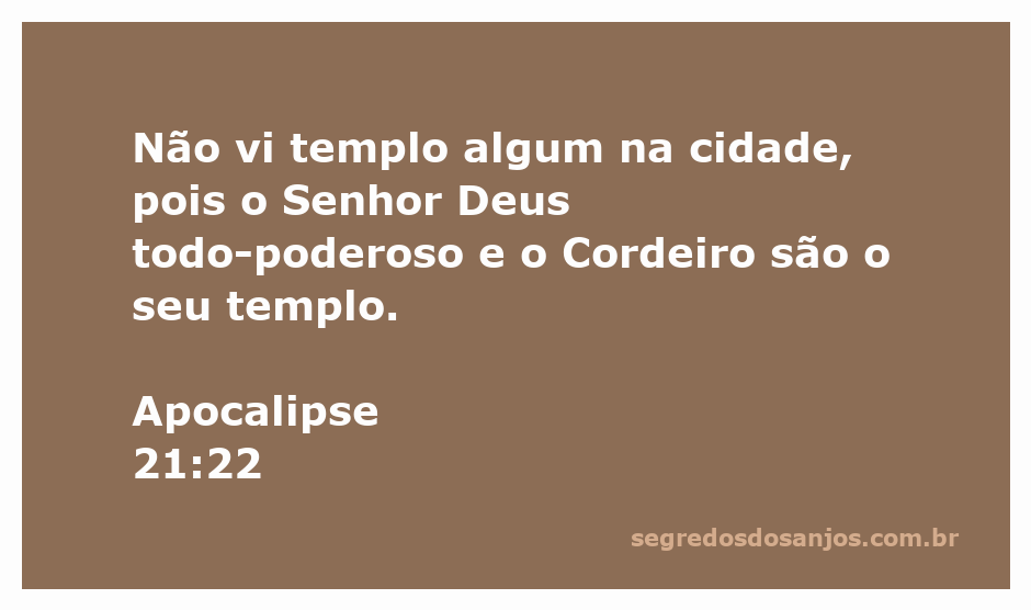 Imagem representando Apocalipse 21:22, onde o Senhor Deus e o Cordeiro são descritos como o templo da nova Jerusalém.