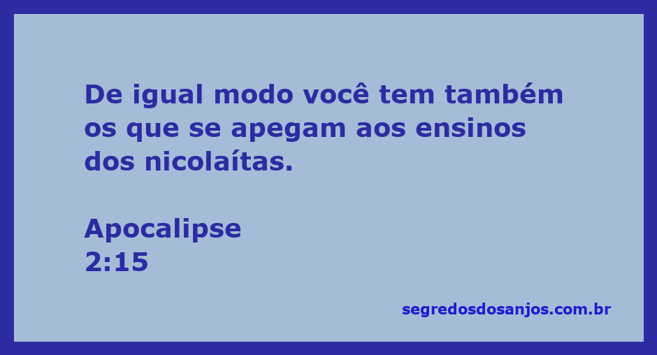 Imagem representativa do versículo Apocalipse 2:15, destacando a advertência sobre os ensinos dos nicolaítas.