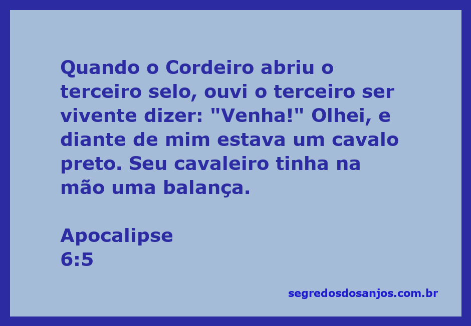 Imagem do cavalo preto do Apocalipse com um cavaleiro segurando uma balança