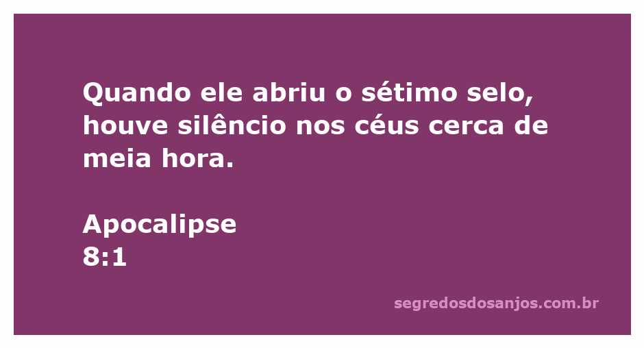Representação artística do sétimo selo sendo aberto no Apocalipse, simbolizando o silêncio nos céus.