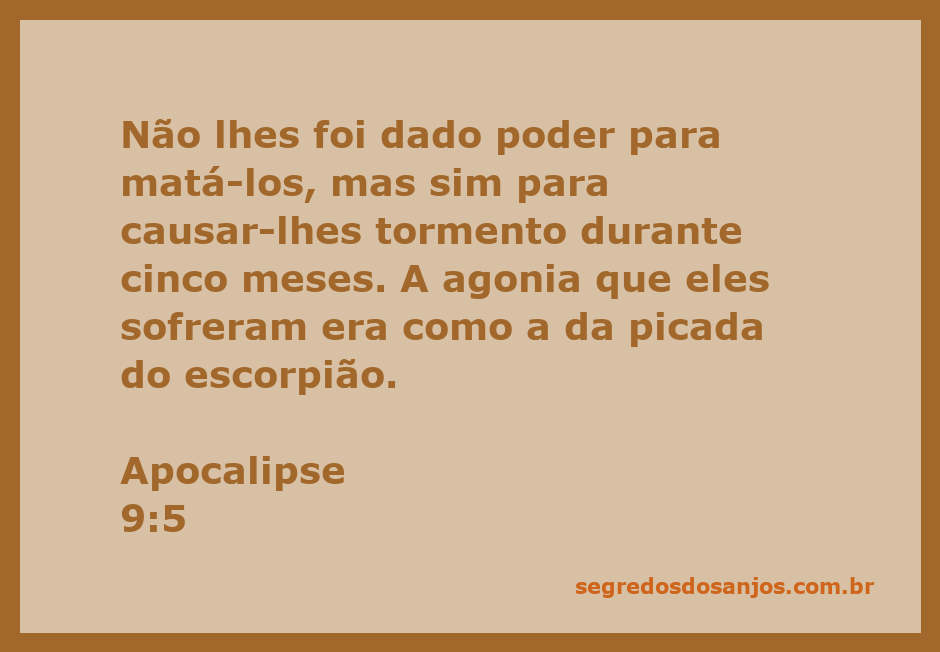 Representação artística das criaturas do Apocalipse causando tormento, simbolizando a agonia das picadas de escorpião.