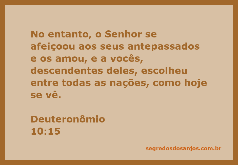Imagem representando a escolha divina do Senhor pelos descendentes de Israel conforme Deuteronômio 10:15.