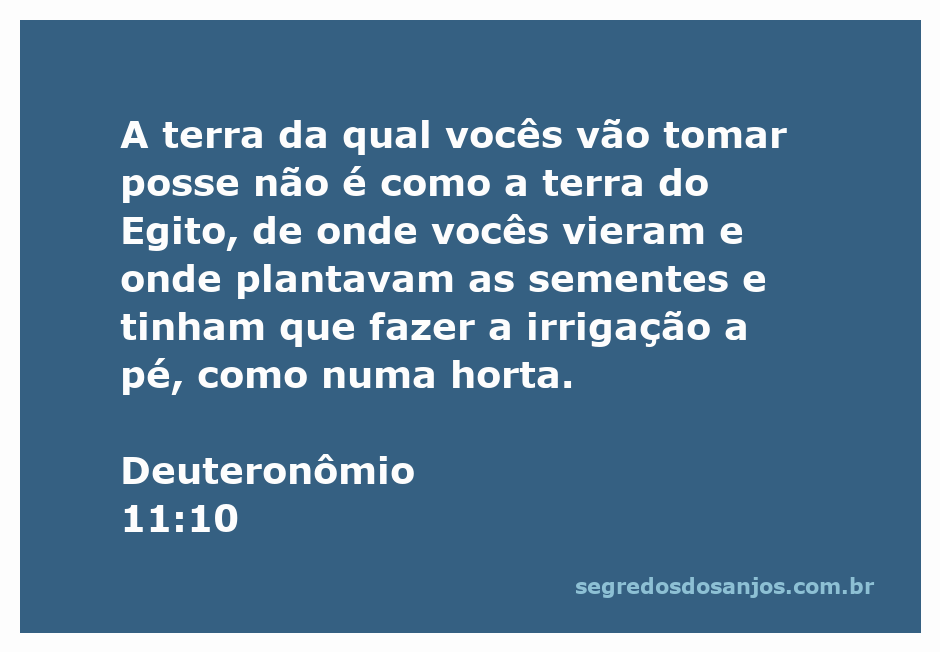 Imagem representando a diferença entre a terra prometida e a terra do Egito, ilustrando o cultivo e a irrigação