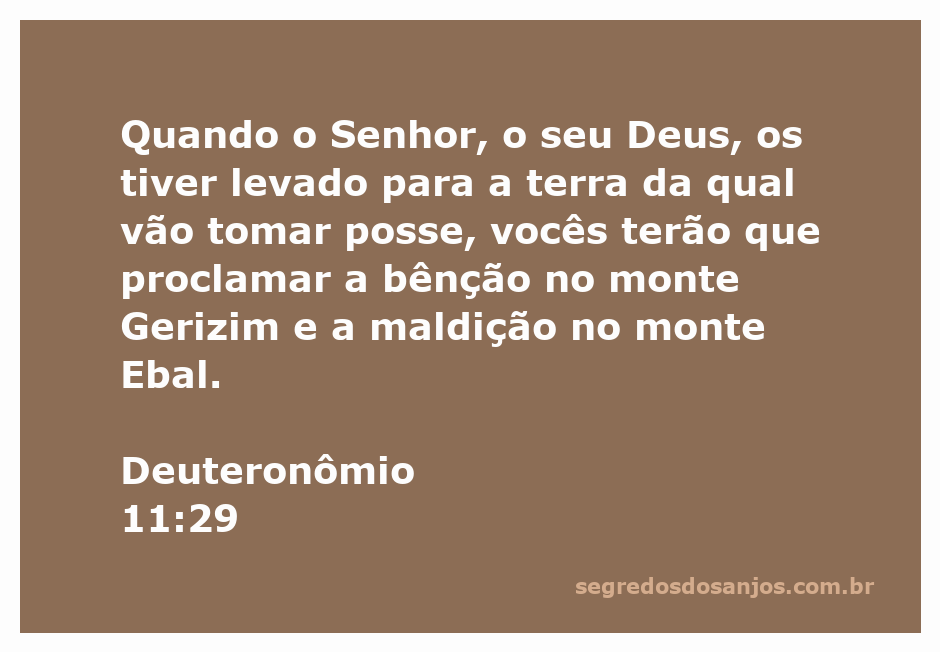 Representação dos montes Gerizim e Ebal, simbolizando bênção e maldição conforme Deuteronômio 11:29.