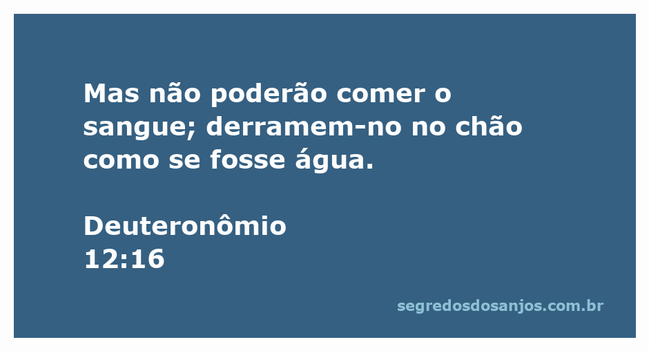 Imagem representativa da proibição de consumir sangue conforme Deuteronômio 12:16, mostrando um vaso com sangue sendo derramado no chão.