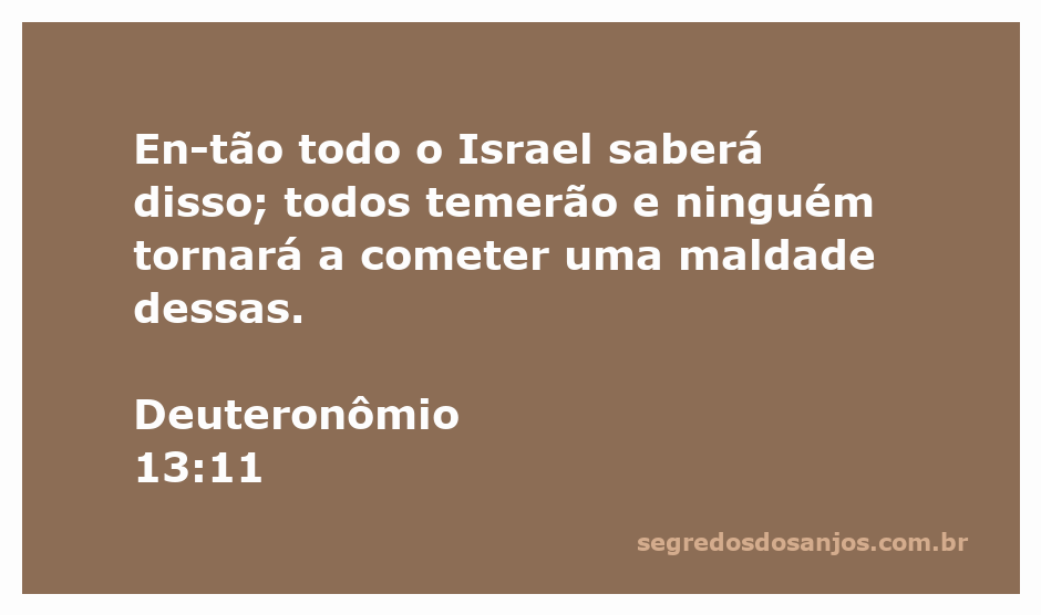 Imagem representando a advertência de Deuteronômio 13:11 sobre a importância do temor a Deus e a prevenção do pecado em Israel.
