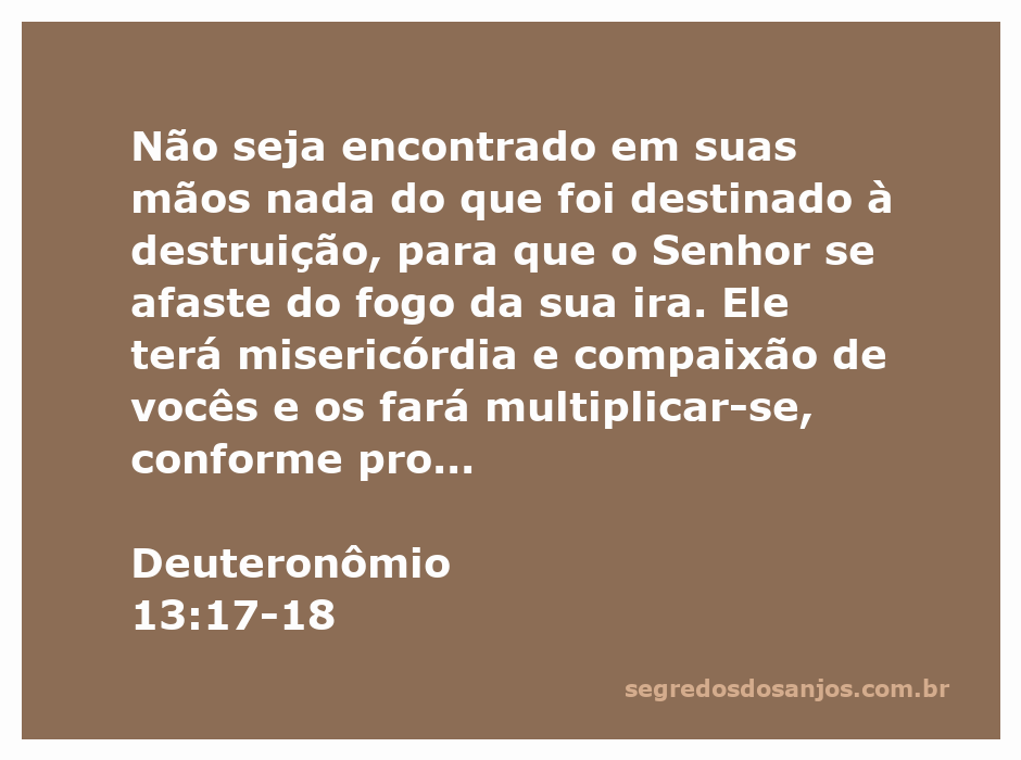 Imagem representativa do versículo Deuteronômio 13:17-18, destacando a importância da obediência a Deus e Sua misericórdia.