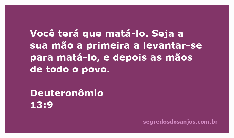 Ilustração representando a passagem Deuteronômio 13:9 sobre a importância da fidelidade a Deus.