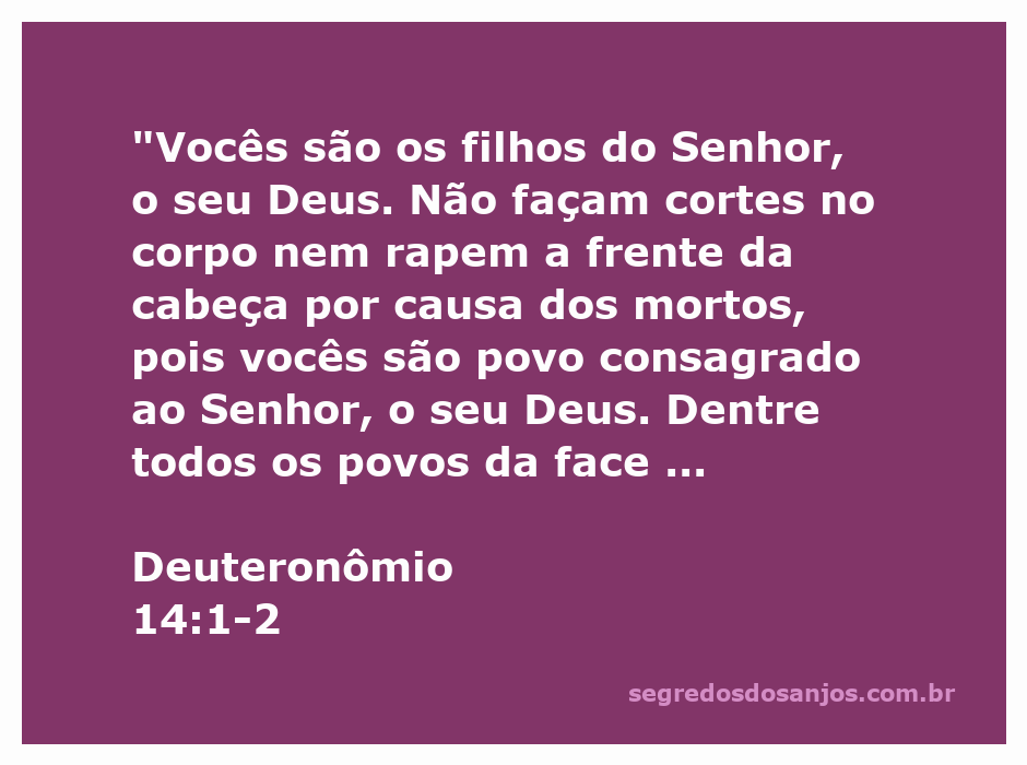 Imagem representativa de Deuteronômio 14:1-2, destacando a consagração e a identidade do povo de Deus.