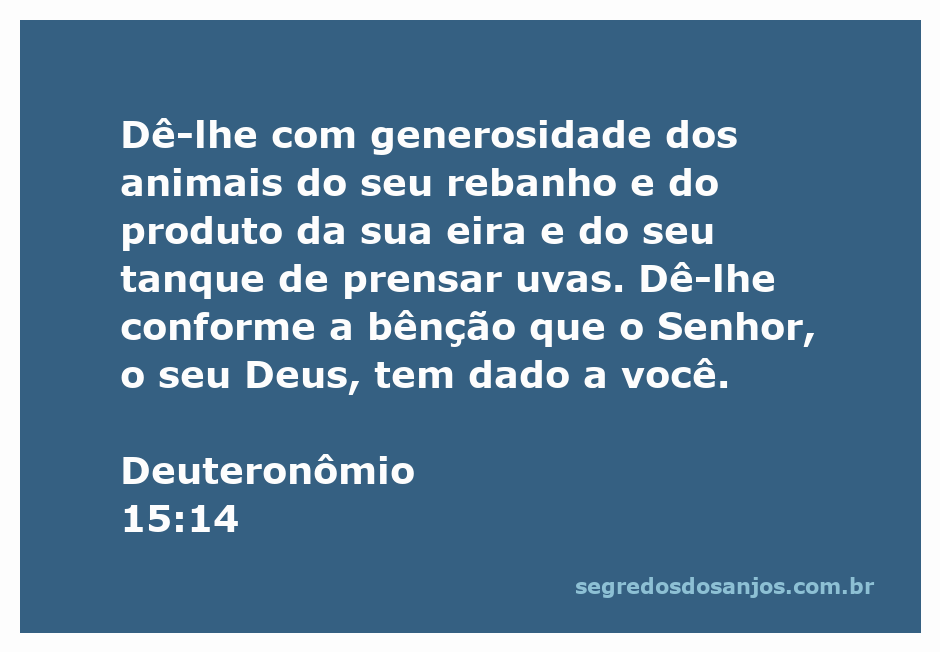 Imagem representativa da generosidade e do compartilhamento de recursos, ilustrando Deuteronômio 15:14.