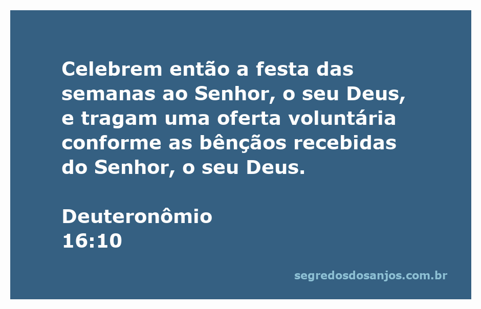 Celebrantes em uma festa de semanas, oferecendo ofertas ao Senhor conforme suas bênçãos.