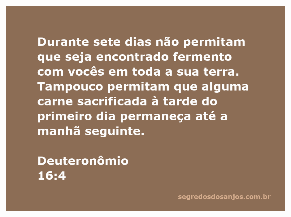 Imagem representando a proibição do fermento durante a Páscoa segundo Deuteronômio 16:4.