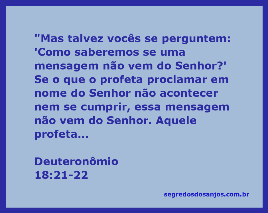 Imagem ilustrativa do versículo Deuteronômio 18:21-22, enfatizando a discernimento das mensagens proféticas.