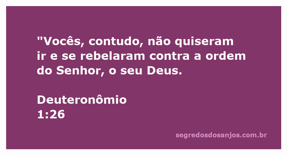 Imagem representativa da rebelião do povo de Israel contra a ordem de Deus em Deuteronômio 1:26.