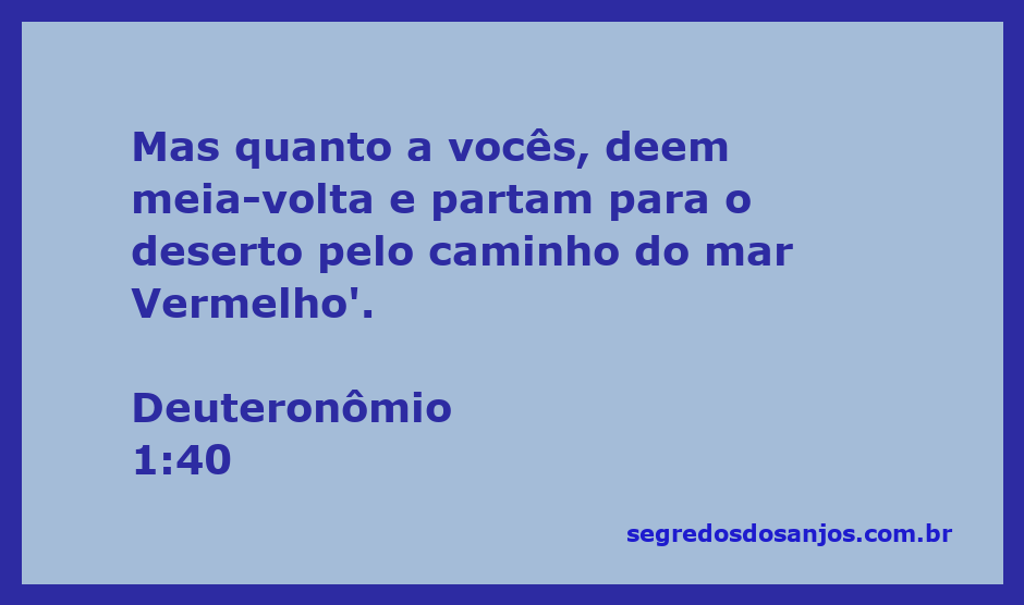 Ilustração de Deuteronômio 1:40, mostrando a direção do deserto e o mar Vermelho.