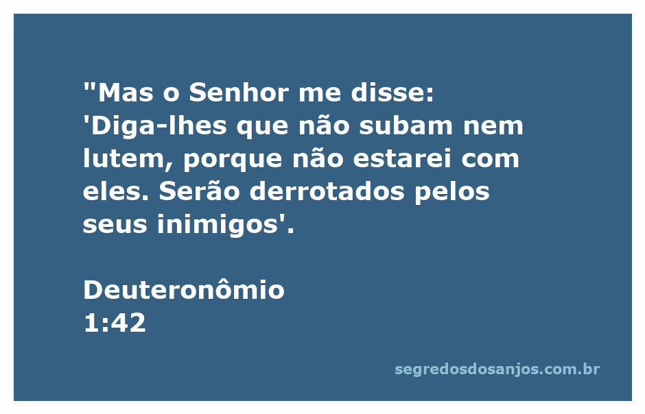 Imagem representando a advertência de Deus a Moisés sobre a batalha contra os inimigos.
