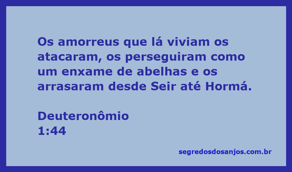 Ilustração da batalha entre os israelitas e os amorreus conforme descrito em Deuteronômio 1:44.