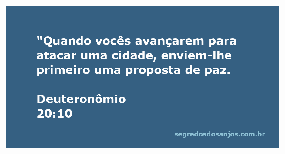 Imagem que representa o versículo Deuteronômio 20:10, destacando a importância da paz antes do conflito.