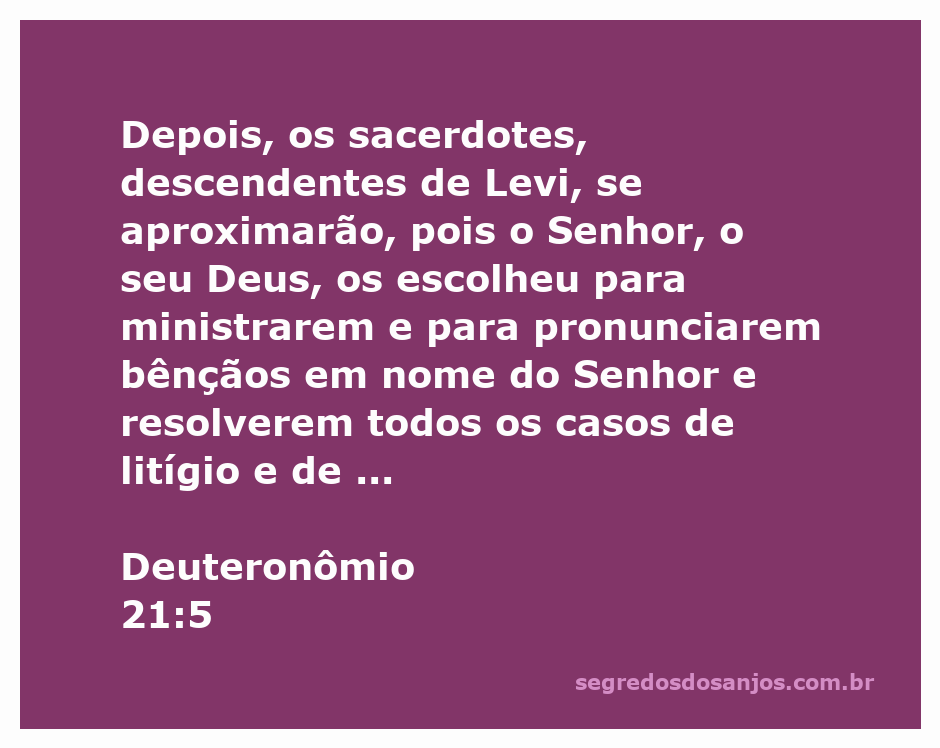 Sacerdotes levitas ministrando bênçãos em nome do Senhor conforme Deuteronômio 21:5.