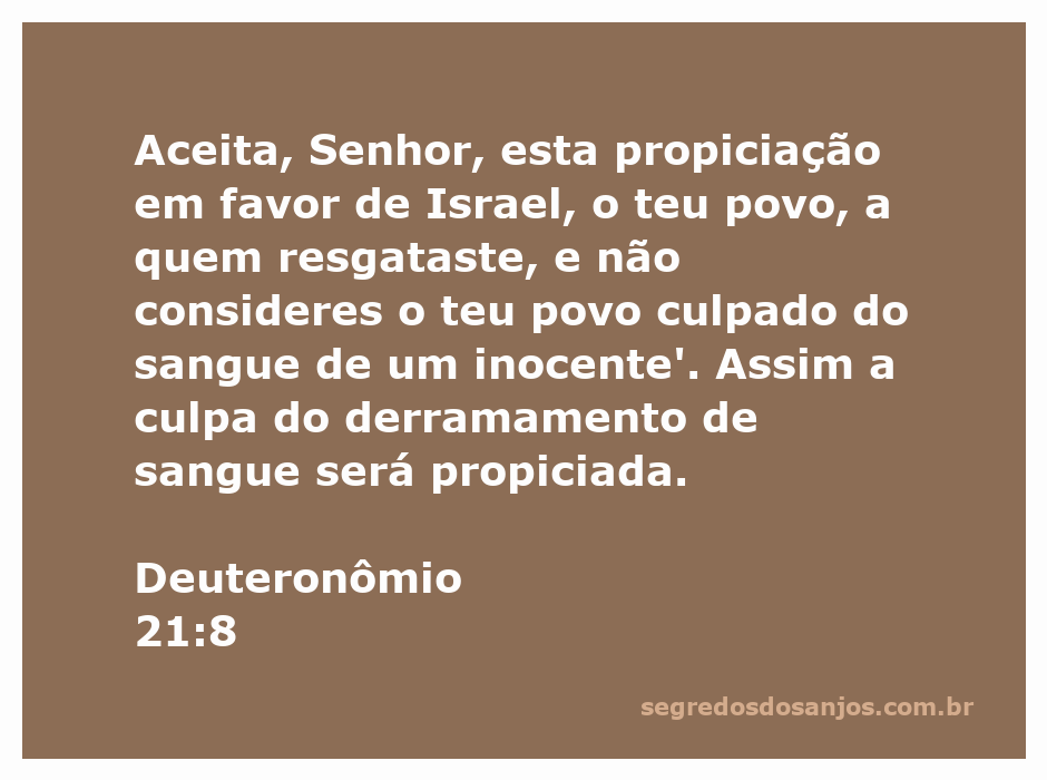 Imagem representativa do versículo Deuteronômio 21:8, mostrando uma oração de propiciação em favor do povo de Israel.