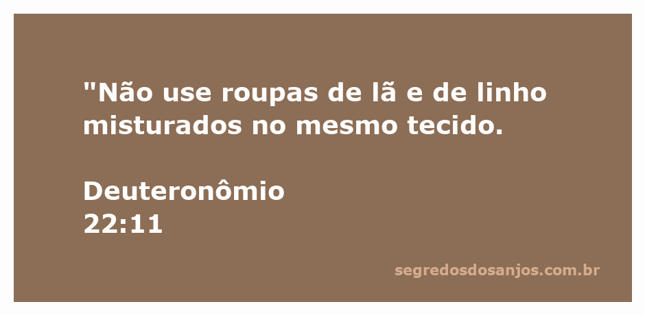 Imagem que ilustra a proibição de misturar tecidos, representando lã e linho.