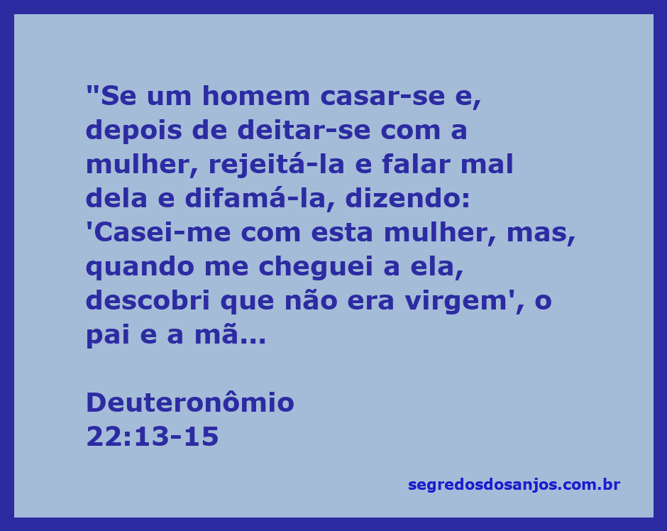 Ilustração do versículo Deuteronômio 22:13-15, representando a importância da virgindade e das provas em um casamento.