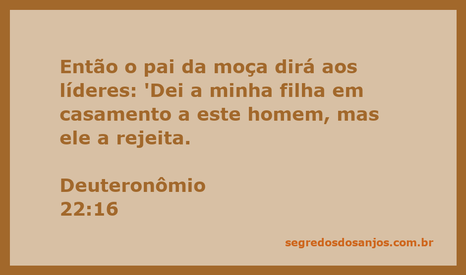 O pai expressa preocupação ao falar com os líderes sobre a rejeição da filha pelo marido.