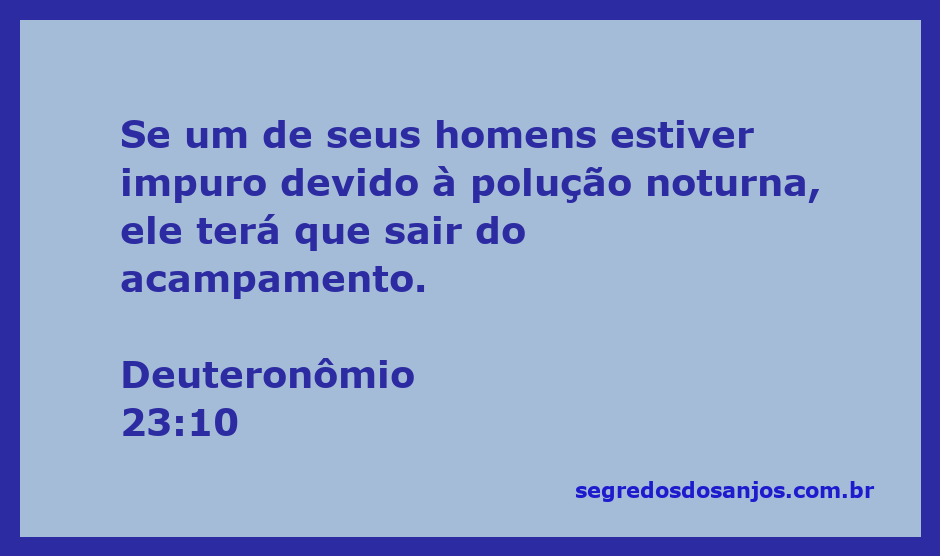 Homem saindo do acampamento devido à impureza ritual conforme Deuteronômio 23:10.