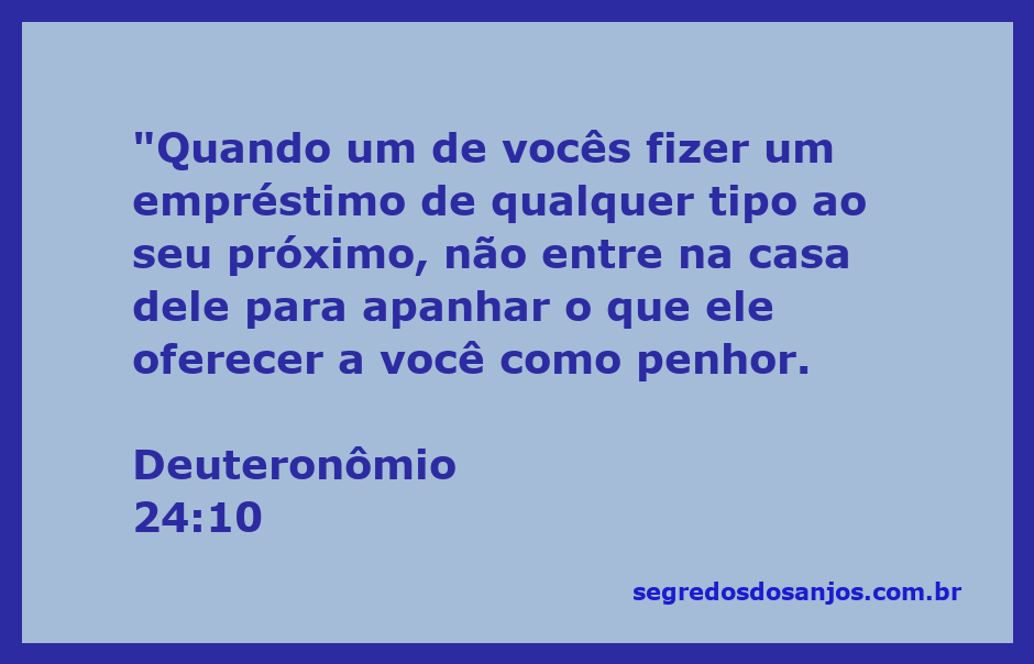 Imagem representativa do versículo Deuteronômio 24:10, mostrando uma pessoa respeitando o espaço do próximo ao fazer um empréstimo.