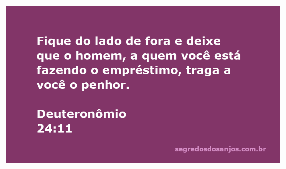 Ilustração de um homem esperando do lado de fora enquanto outro entra para trazer o penhor em um empréstimo, representando Deuteronômio 24:11.