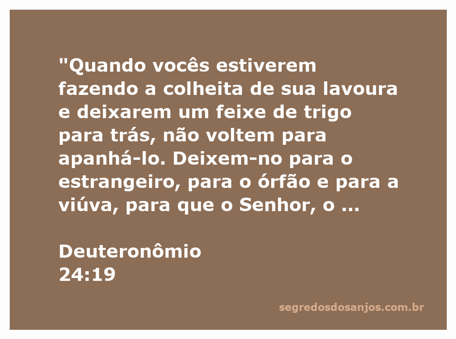 Uma colheira de trigo com um feixe deixado para trás simbolizando generosidade e compaixão.
