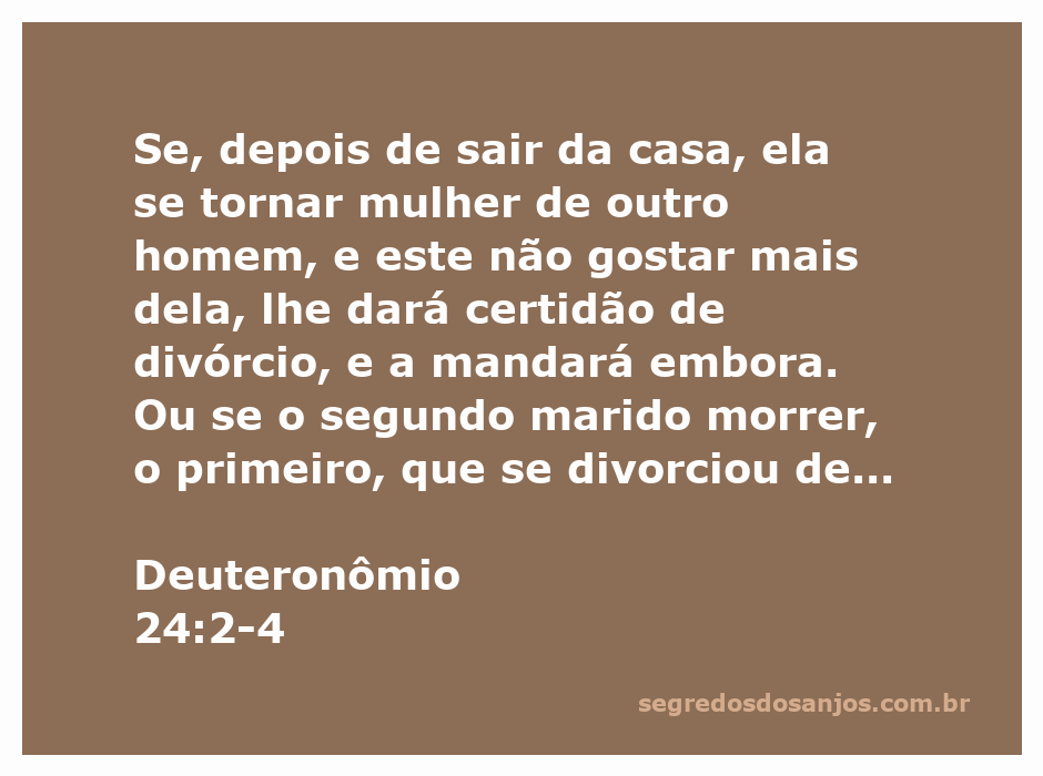 Ilustração do versículo Deuteronômio 24:2-4 sobre o divórcio e as consequências espirituais.