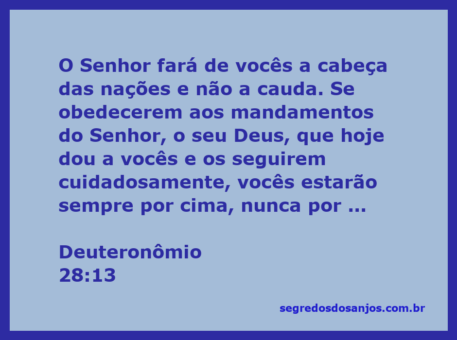 Imagem representativa do versículo Deuteronômio 28:13, mostrando a liderança e a obediência a Deus.