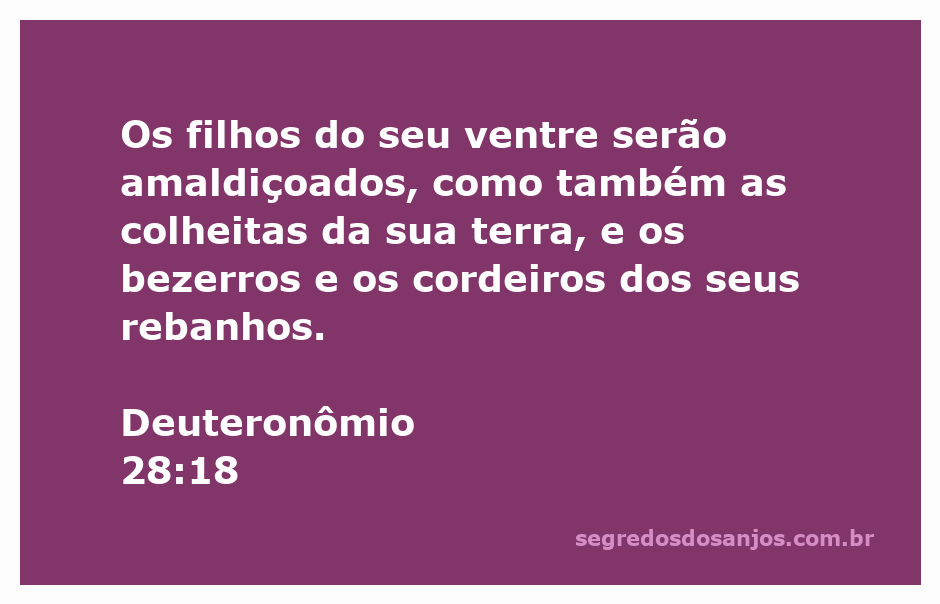 Imagem representando a maldição sobre os filhos e colheitas conforme Deuteronômio 28:18.