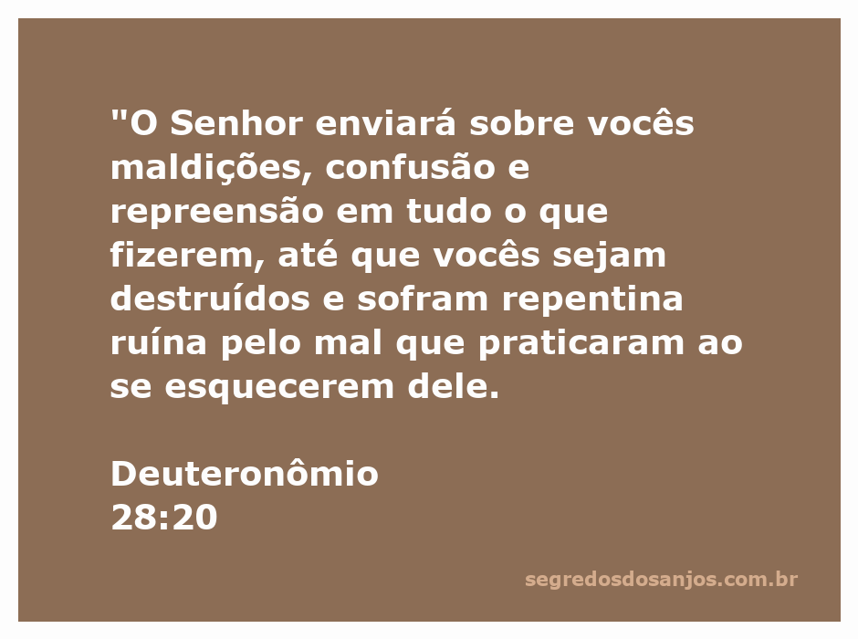 Imagem representando a advertência de Deus em Deuteronômio 28:20 sobre as consequências do esquecimento de Seus mandamentos.