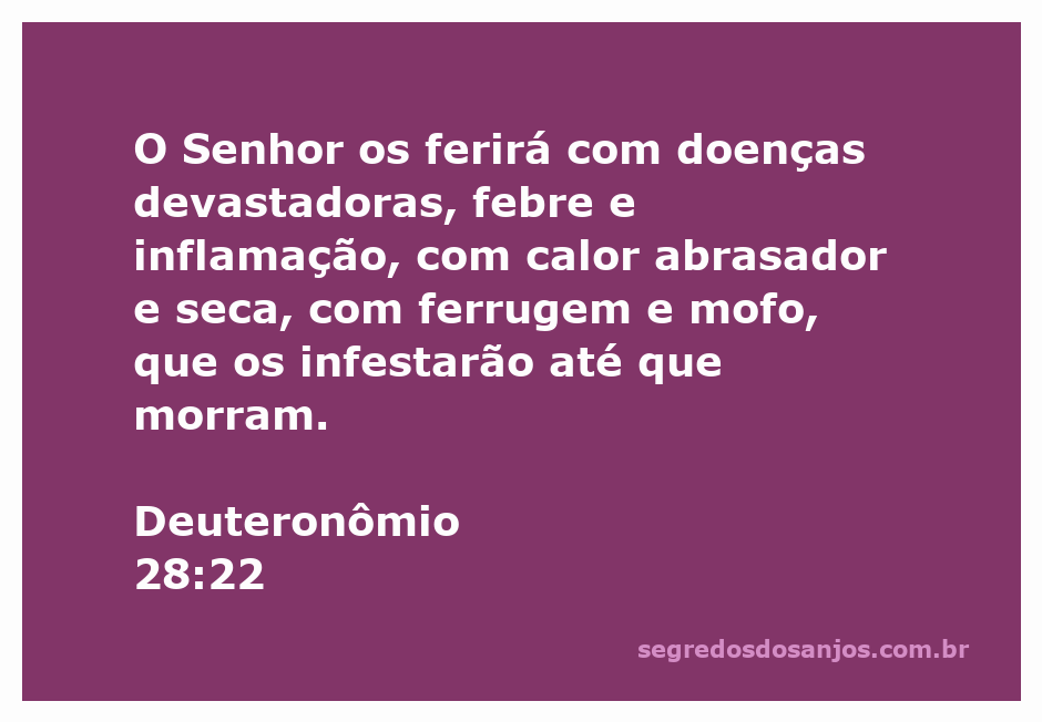Ilustração mostrando as consequências das doenças descritas em Deuteronômio 28:22, simbolizando a severidade das pragas e enfermidades.
