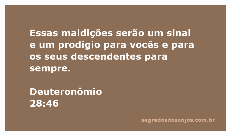 Imagem ilustrativa de Deuteronômio 28:46, destacando as maldições como sinal e prodígio para os descendentes.