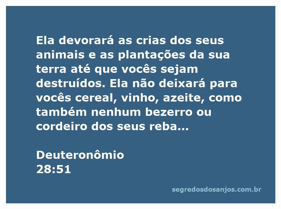 Imagem representativa da destruição das colheitas e rebanhos conforme Deuteronômio 28:51.