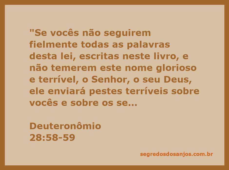 Imagem representativa do versículo Deuteronômio 28:58-59, destacando a importância de seguir as leis de Deus e as consequências da desobediência.